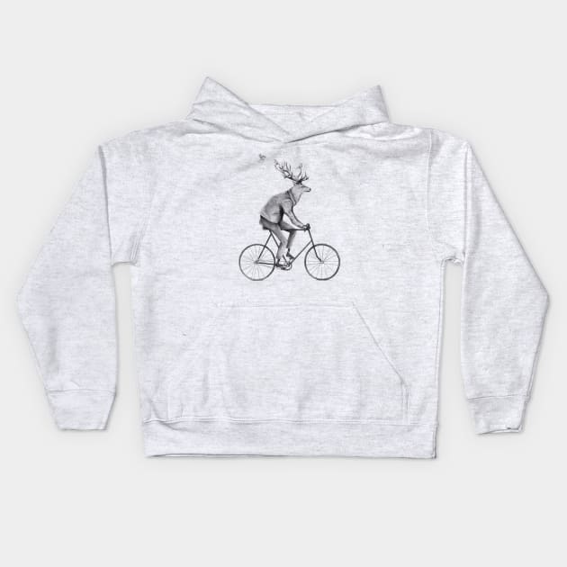 Even a Gentleman rides Kids Hoodie by mikekoubou